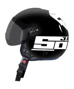 Steelbird Junior Soldier Open Face Cycling Helmet For Kids With Extra Free Clear Visor(Small 560 Mm,Dashing Black With Smoke Visor) - Image 3
