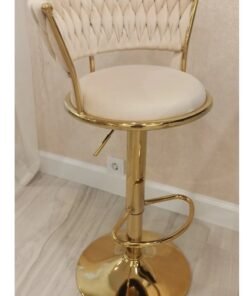 Adjustable Height Metal Frame Cushioned Bar Stool