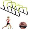 WALALLA 5-Pack Agility Training Hurdles Set - Adjustable Speed Training Equipment for Basketball, Soccer & Football | Includes Carry Bag | Perfect for Athletes & Coaches (Multi-Height)