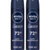 Nivea Pack Of 2 Deep Antiperspirant Spray 150ml