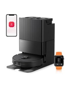 Roborock Qrevo C Pro Robot Vacuum and Mop, 18,500Pa Suction, Dual Zero-Tangling, FlexiArm Side Brush, Hot Water Mop Washing & Warm Air Drying, Self-Emptying&Refilling, Smart Obstacle Avoidance Black