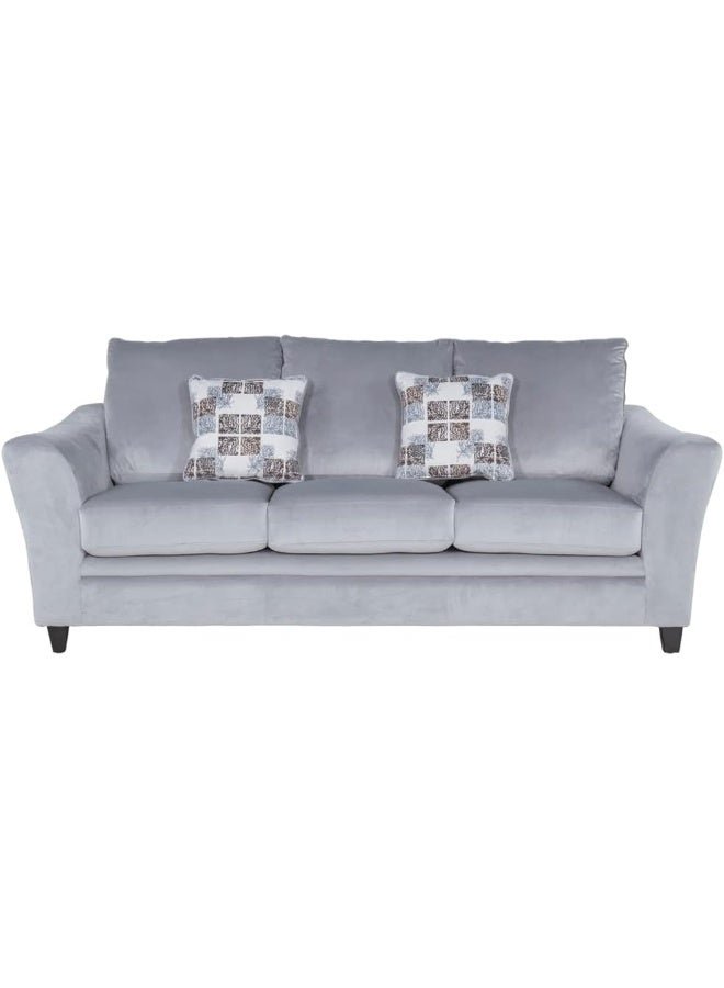 Ripple FURNITURE UAE Homes 3-Seater Fabric Sofa, Grey, Modern Design