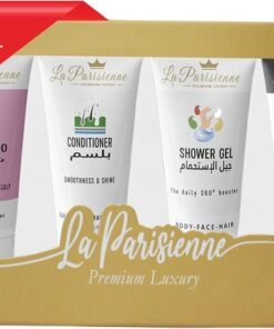 La Parisienne Premium Luxury Travel Box - 4 Piece Cosmetic Set (Shampoo, Conditioner, Shower Gel, Body Lotion) - 30ML Each