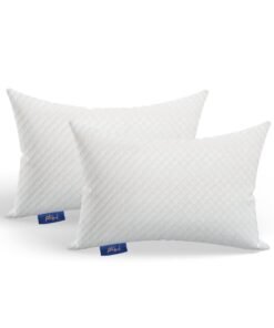 Neyam 2- Piece Pillow Set with Extra Filling Foam  and Washable Pillowcase , 43x40x21 cm