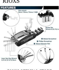 Alternative view of RIOXS Multi-functional Bicycle Repair Tool Set Mountain Bike Tire Repair Tool Set Tyre Repair Combination Tool Kit