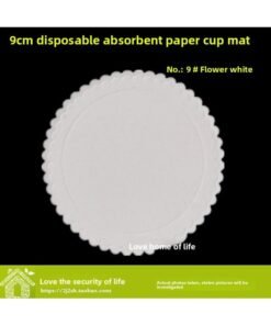 In Stock 7-10cm Hotel Supplies Disposable Absorbent Paper Coasters Pure White Round Embossed Ashtray Paper Pad