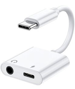 Tersely USB C to 3.5mm Adapter Headphone, 2in1 AUX Audio Earphone PD Charging for iPhone 17/16 Pro/Max/Plus/15, iPad Pro Air 5 4 Samsung Flip Fold S25 S24 S23 Ultra/Plus/FE, Google Pixel 10/9/Pro/8, etc