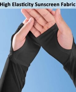 PALAY® Hand Gloves for Sun Protection with Arm Sleeves for Women, Nylon Ice Silk Sun Protection Gloves Women Cooling UV Hand Cover Arm Sleeves for Bike Riding - Anti-slip - Image 5