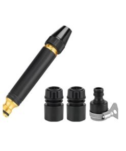 Fixer High-Pressure Garden Hose Nozzle – Durable Metal Water Sprayer with 3 Adjustable Spray Patterns – for Car Wash, Pet Cleaning, Garden Watering, Lawn & Outdoor Use