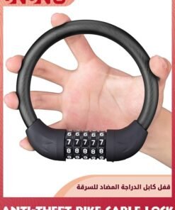 UNUNS Bike Locks Bicycle Chain Lock,Anti Theft Bicycle Cable Lock,5-Digit Resettable Combination Password Chain Lock,Security Protection Motorbike Lock,Coiling Cable Lock,Black-120cm