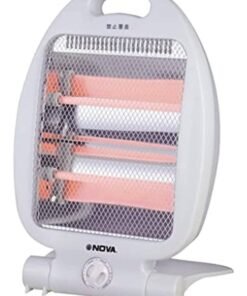 NOVA Quartz Heater NH-1250H 800W Electric Room Heater with Dual Power 400W/800W, Safety Tip-Over Protection and Wide Angle Heat Reflector for Fast Indoor Warmth