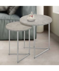 DANUBE HOME Mesen set of 2 nesting table- Grey