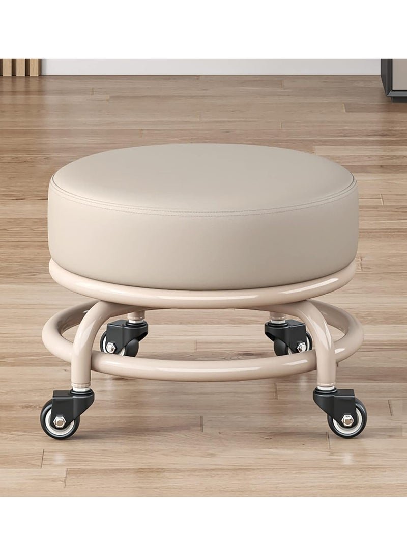 DubaiGallery Multifunction Low Rolling Stool, Movable Wheel Stool Chair, Low Roller Seat Stools for Home Office Fitness