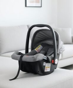 Zenito Baby Car Seat Carrier Infant/Baby/Kids Travel Car Seat With Full Body Support Cushion Rear Facing Seat Carry Cot Adjustable Canopy Suitable For New Born Baby 0+ Months (0-13 Kg) - Grey