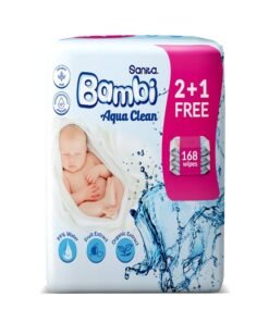 Sanita Bambi Aqua Clean, 3X56, 168 Baby Wet Wipes