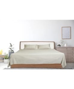 Hotel Linen Klub 2-Piece Single Bed Sheet Set - 1 Bed Sheet (160 x 220cm) + 1 Pillowcase (50 x 75cm), 100% Cotton, 250 Thread Count Cool and Breathable Fabric for Ultimate Comfort Experience, Stone