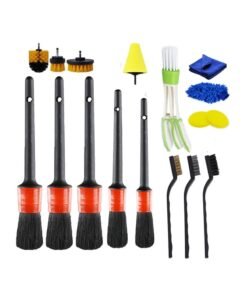 Brush Set Car Cleaning Brushes Power Scrubber Drill Brush for Car Leather Air Vents Rim Cleaning Dirt Dust Clean Tools 17PCS