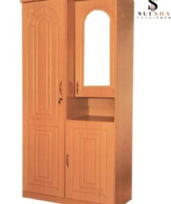 SULSHA 2 Door Wooden Wardrobe Cabinet Cupboard Engineered Wood Perfect Modern Stylish Heavy Duty With Mirror