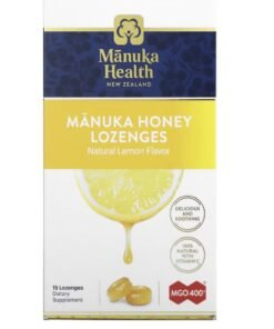 Manuka health Manuka Honey Lozenges, Natural Lemon, Mgo 400+, 15 Lozenges