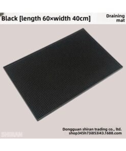 PVC Bar Mat Black Soft Rubber Bar Mat Milk Tea Shop Counter Drain Mat Cross-border Hotel Supplies