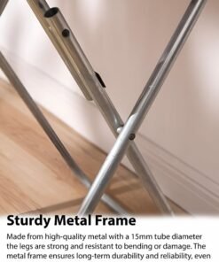 Toshionics Foldable Round Coffee Table Portable Compact Space-Saving Folding Table Ideal Use for Coffee Snacks Work or Home Kitchen Dining Decorative Displays Small Living Spaces Casual Gatherings Picnics Indoor and Outdoor Usage