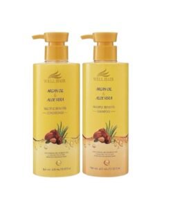 Well Hair Argan Oil & Aloe vera Multiple Benefits Shampoo and Conditioner