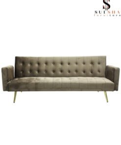 SULSHA Modern  Office Fabric Linen-Like Velvet Sofa Chair Loveseat Square Handrail Sofa Beds Hotel Leisure Sofa Set Couch Brown color