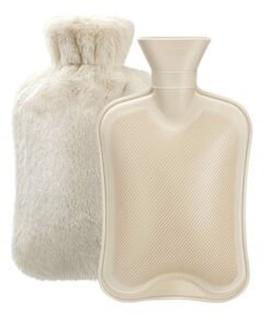 SYOSI 2l Rubber Hot Water Bottle with Soft Plush Cover, Menstrual Cramp Relief, Pain Relief for Neck, Shoulders, Feet, Hot Pack for Women and Girls