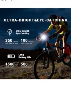Alternative view of HALAMODO LED Bike Light Set 600lm Headlight & 200lm Taillight USB Rechargeable Bicycle Light with Waterproof IPX5 Ultra-Bright Bicycle Lights for Night Cycling