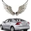 GROIC 1Pair 3D Metal Wing Emblem Car Sticker Car Badge Decal,3D Dimensional Car Logo Sticker,Flying Wings Zinc Alloy Emblems for Automotive,Car Decoration