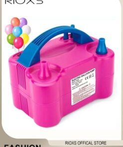 RIOXS Electric Balloon Pump, Portable Blower Dual Nozzle Balloon Inflator, Balloon Tying Tool, Electric Air Balloon Pump Party Decoration, Used to Quickly Fill Balloons, 110V 600W Air Pump For Party, Gift, Wedding Celebration