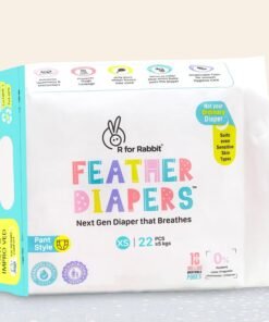R for Rabbit Feather Diapers XS Size - 22 Pack