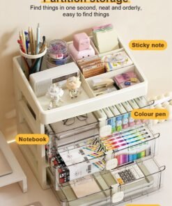 Alternative view of HomarKet Transparent Medical Box, Family First Aid Empty Medicine Storage Box,Multi-Layer Large-Capacity,3-Layer Plastic Medicine Storage Cabinet,Medicine Storage Organizer