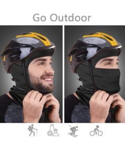 Chabeia Balaclava Face Mask – Lightweight UV Protection for Skiing, Motorcycle Riding, Cycling & Running, Multi-Use Sports Mask (Black) - Image 3