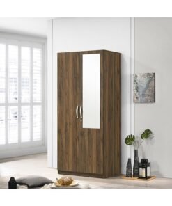 Home Box Kulltorp Plus 2-Door Wardrobe With Mirror 52 x 182 x 80 cm