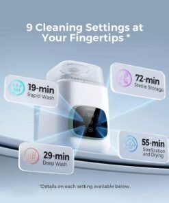 Momcozy KleanPal Pro Baby Bottle Washer - Sterilizer & Dryer Combo for Easy Cleaning - Bottle Washer Machine for All Bottles, Pump Parts & Baby Item Care - Save Time & Effort - Image 4