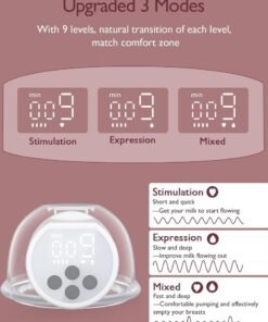 Momcozy S12 Pro Portable Double Electric Breast Pump, Low Noise, Smart Display, 3 Modes 9 Levels - Image 4