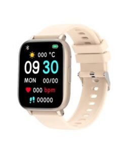 Volynix Smart Watch Korean Brand Business Smart watch, Multiple Language English Arabic, Waterproof Fitness Watch, Bluetooth Calling, Zinc Alloy Vacuum Plating, Heart Rate Monitoring, Smart watch for Men Women, Gift for Girls Boys - Champagne Gold