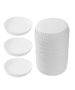 NIBEMINENT 100pcs Disposable Paper Cup Covers, Coffee Tea Covers Recycled Drinking Lids Perfect for Travel Hotel Bar Parties Wedding Home Kitchen (6.5 X 6.5cm)