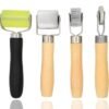 Car Sound Roller, 4 Pcs Sound Deadener Roller Tool Car Sound Deadening Roller Sound Deadener Roller Set, Seam Roller, Bearings Equipped Automotive Audio Sound Deadening Application Wheel Roller