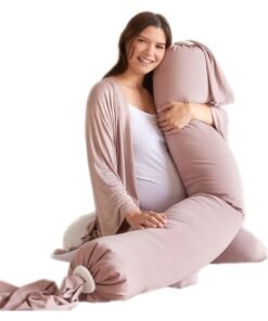 HI-FINE Pregnancy Pillow - Long Body Pillow with Cooling Technology - Ideal Pregnancy & Nursing Pillow - Comfortable Body Support and Temperature Regulation- Versatile Multi-Use Maternity Pillow
