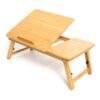 Foldable Bamboo Laptop Table Beige