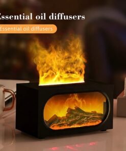 Field Aroma diffuser Essential Oil Diffuser with Dynamic Flame Effects 140ml ，air humidifier，Waterless Auto Off for Office Bedroom Home ,45ml/h