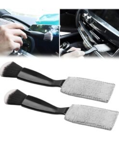 Oasisgalore 2 Pack Double Head Brush for Car,2 in 1 Car Duster for Detailing Interior,Car Air Vents Dashboard Screen Clean Brush