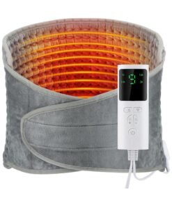 EzzySo Electric Waist Heating Belt Multifunctional Heating Pad Waist Heated Pad With LCD Controller Electric Heating Pad For Period Back Pain And Cramps Relief