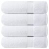 Infinitee Xclusives Pack 4 Bath towel Set Premium Towels Set White 100% Ring Spun Cotton Towels - White Bath Towels 27 x 54 Inches - Soft Feel, Quick Dry, Highly Absorbent Durable Towels, Perfect for Daily Use