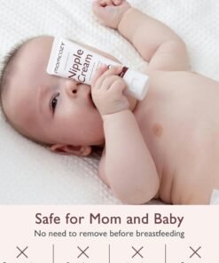 Momcozy Nipple Cream Safe for Breastfeeding, 100% Natural, Vegan Lanolin-Free Nipple Balm, Soothing Cream, Breastfeeding Essentials for Nursing & Pumping Moms, 40g