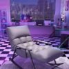 XiuWoo Nursery Rocking Chair Lounge Chair, Modern Adjustable Lounger Sofa,Can Lie or Sleep Lazy Chair,Single Rocker Chair,for Apartment/Living Room/Bedroom/Balcony