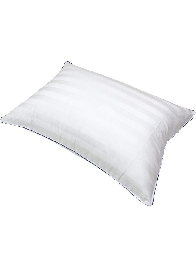Hotel Linen Klub Cotton Sateen Pillow with Elegant Single Piping - 500 Thread Count Fabric Cover, Size: 50 x 75 cm Soft White for Ultimate Luxury, Comfort, and Support for a Restful Night's Sleep