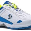 SG Club 6.0 Cricket Shoes for Men – White/Royal Blue/Lime, Size 7 – Lightweight & Comfortable